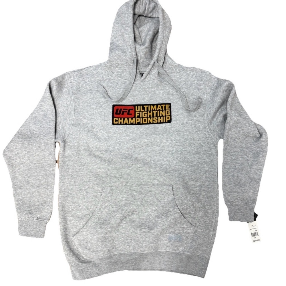 NWT UFC Hoodie Men’s Hooded Fleece Sweatshirt Small Gray Ultimate Fighting Club
